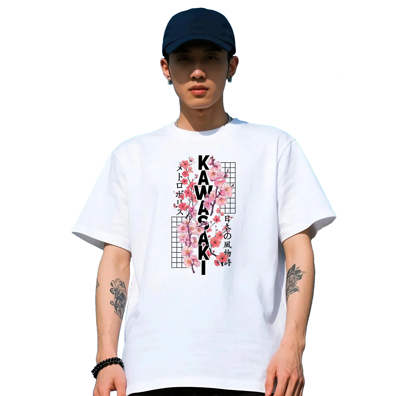 

Японская футболка Kawasaki City 80-х, новейший уличный трикотаж, летняя классическая футболка для взрослых, свободный мотоциклетный трикотаж для тренировок