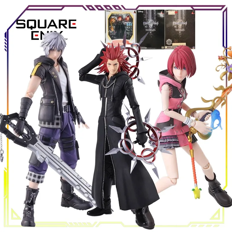 SQUAREENIX Original BRING ARTS Kingdom Hearts Series Axel  Kelly  Riku Anime figura de acción modelo juguetes modelo móvil regalos para niños