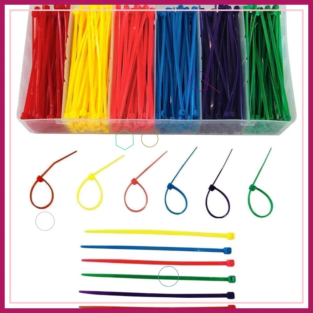 

480pcs Multicolor 4 inch Zip Cable Ties for Chicken Legs & Deco Mesh Wreath Supplies