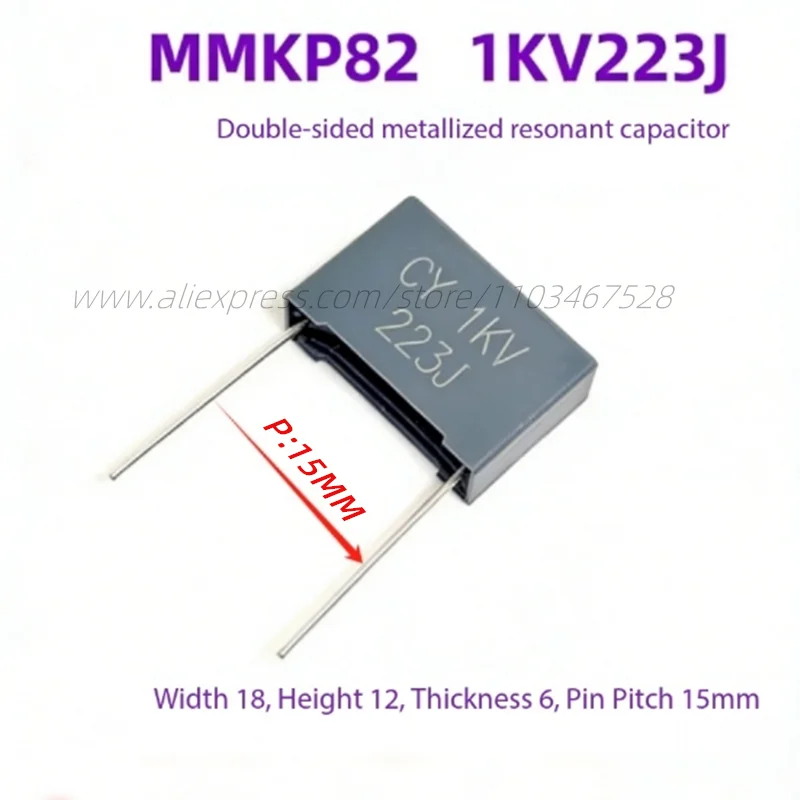 10PCS MMKP82 Resonant Thin-Film Capacitor 1000V 223J 333J 473J 683J 823J 104J 124J Foot Pitch P15MM