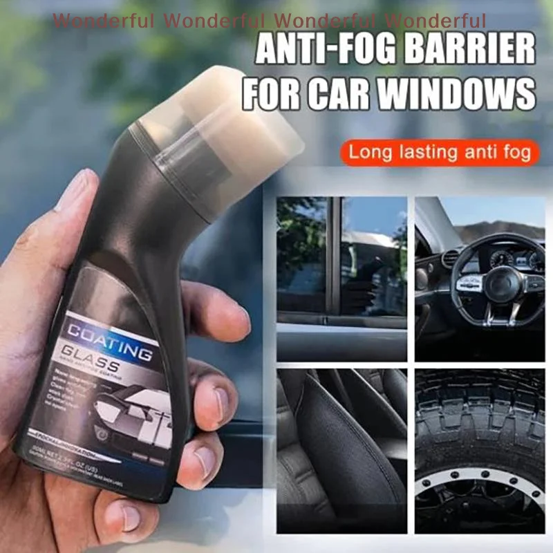 70ML Portable Car Windshield Defogger Anti Fog Glass Cleaner for Motorcycle Helmet Visor Road Trip Car Care