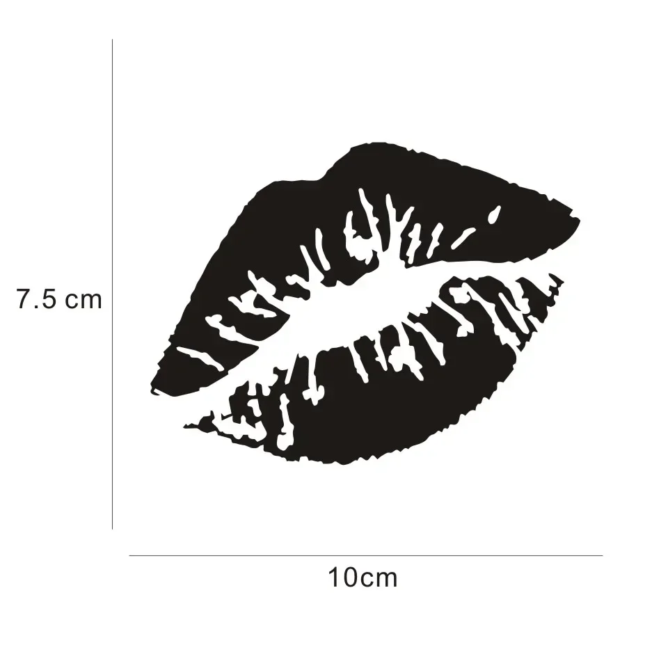 Kiss Lips Car Motorcycles Decoration Reflective Waterproof  Car styling Custom Sticker10cm*7.5cm