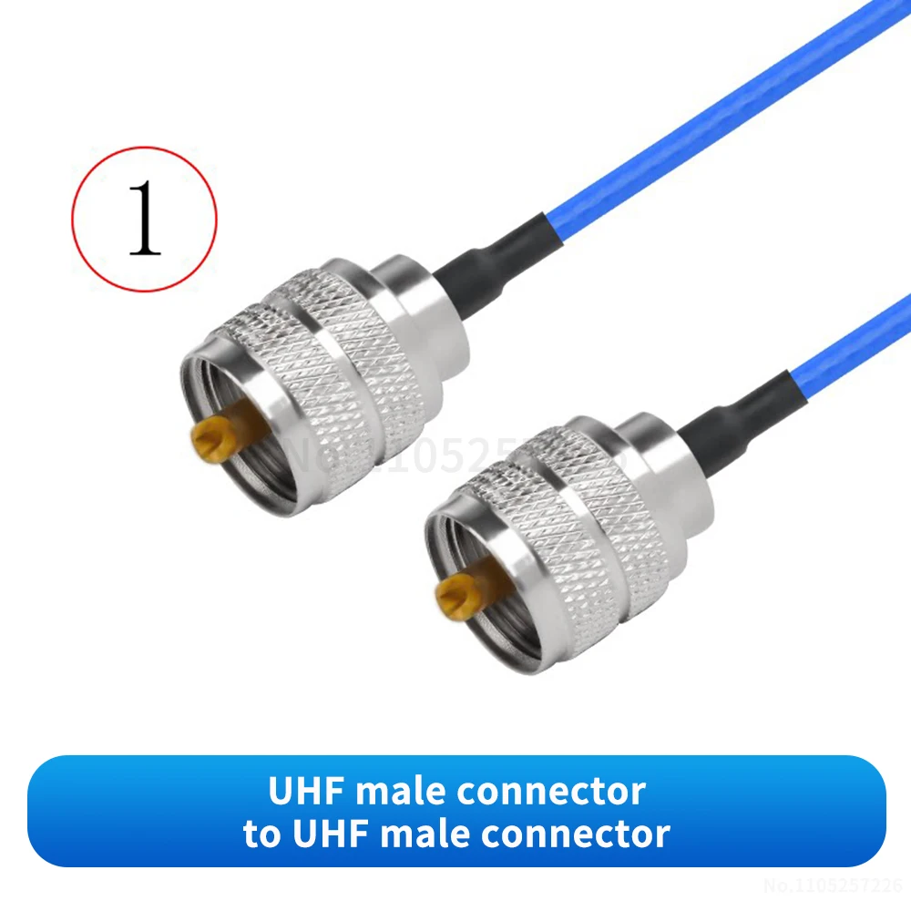 (1 pcs) M to M male / female vehicle radio adapter cable (ultra-flexible blue RG316 RF adapter cable) UHF to UHF extension cable