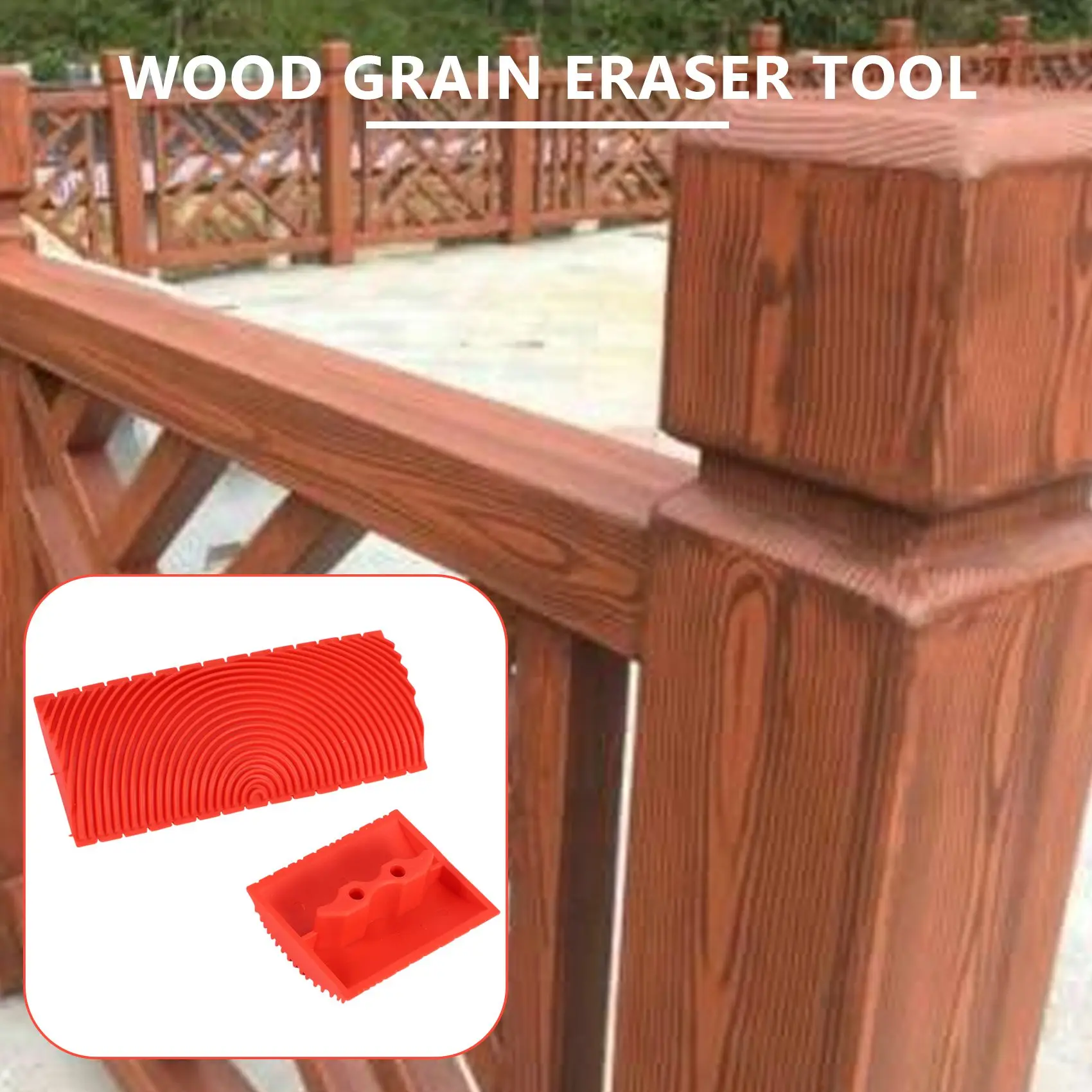 AT63-2Pcs Wood Graining Grain Rubber Patin Painting Effects DIY Wall Decoration Tools