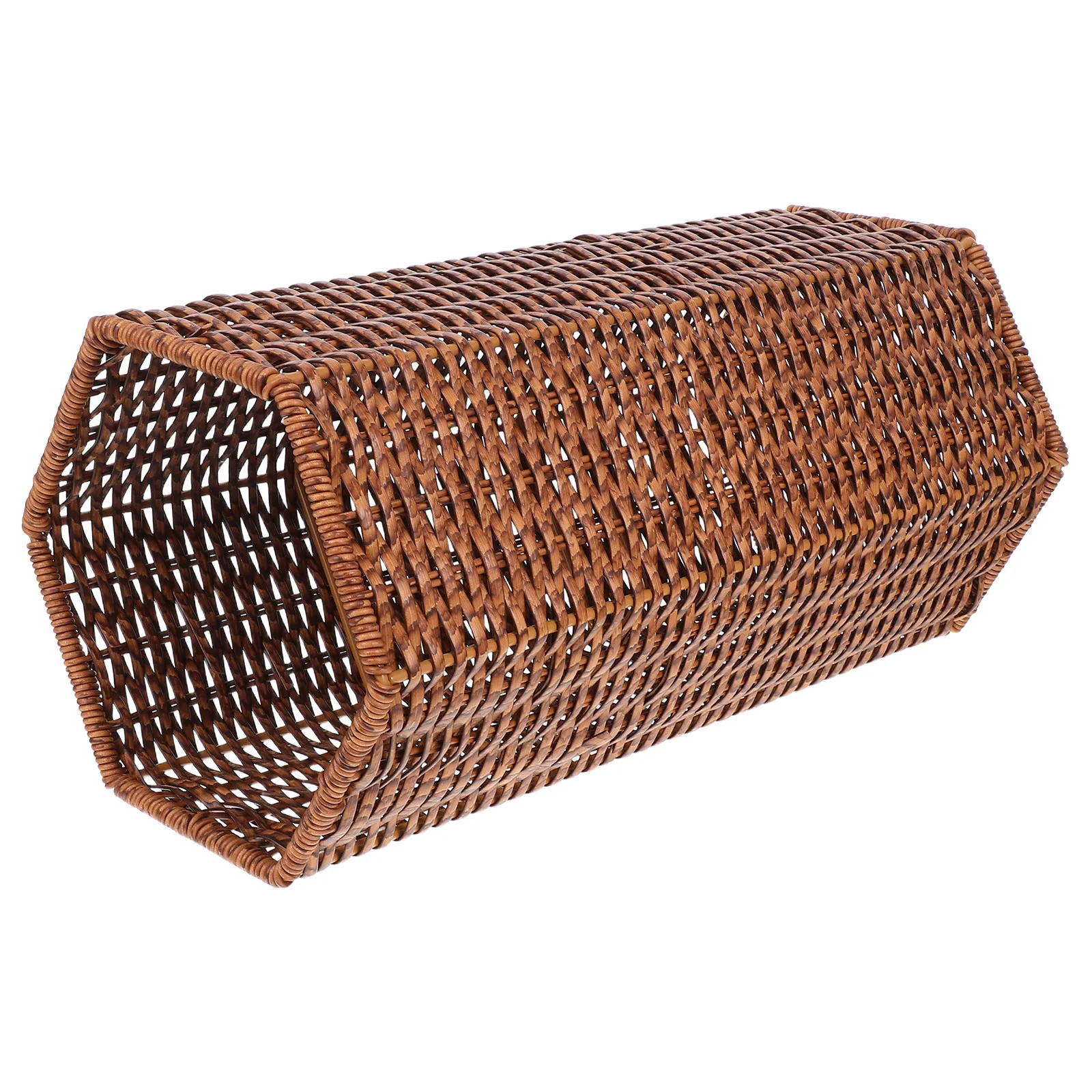 Immagine 6: Portaombrelli in Plastica con Design in Rattan Intrecciato, Organizzatore per Ingresso Interno, Portaombrelli per Hotel e Uffici