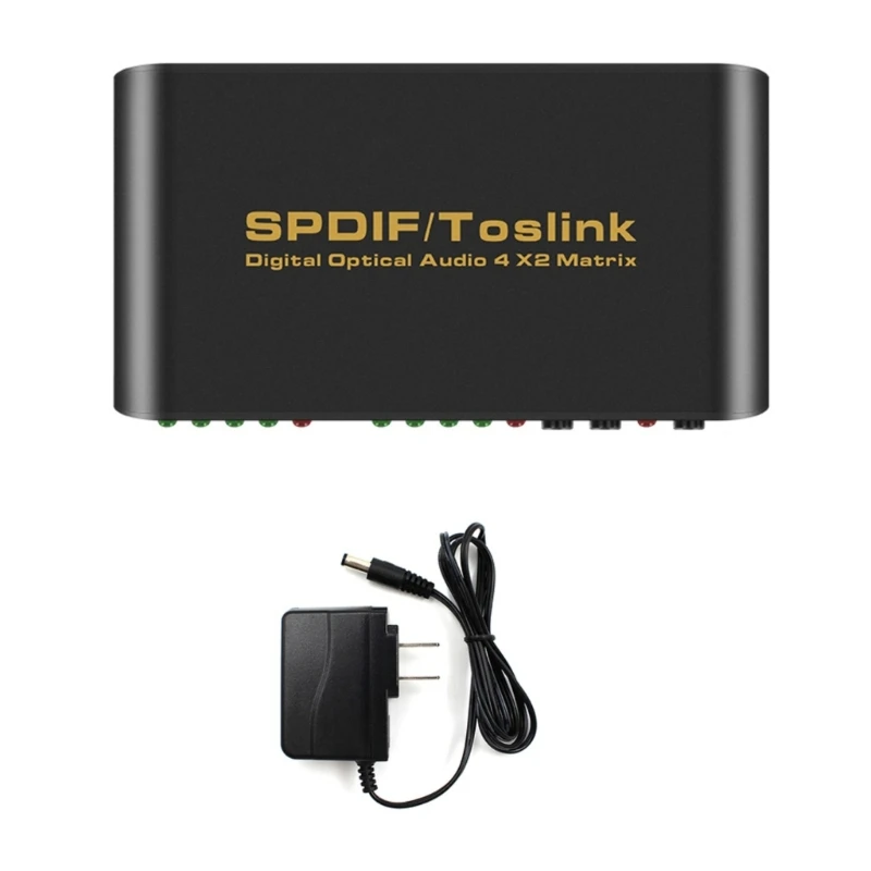 مصفوفات بصرية رقمية 4 × 2 4 مدخلات 2 مخرجات SPDIF الجلاد للمسرح المنزلي