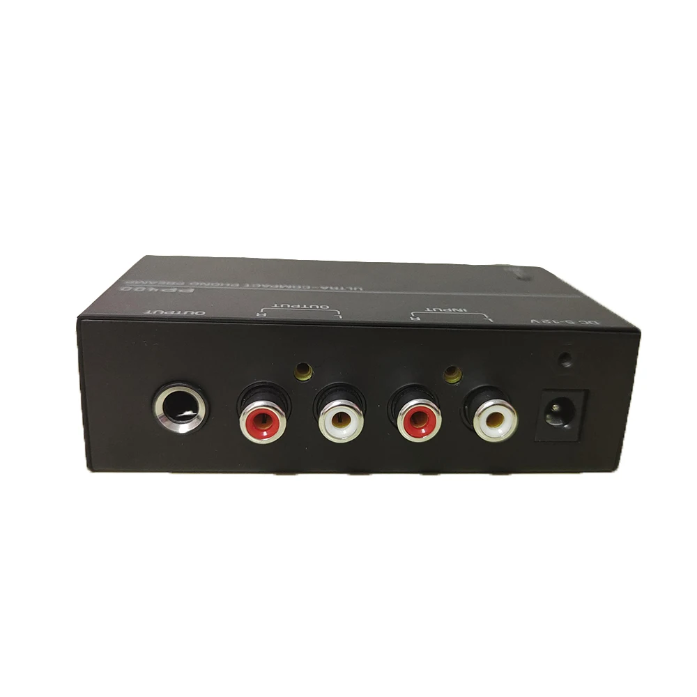 Ultra-Compact Phono Preamp Preamplifier With RCA 1/4Inch TRS Interfaces Preamplificador Phono Preamp PP400 with EU US Plug