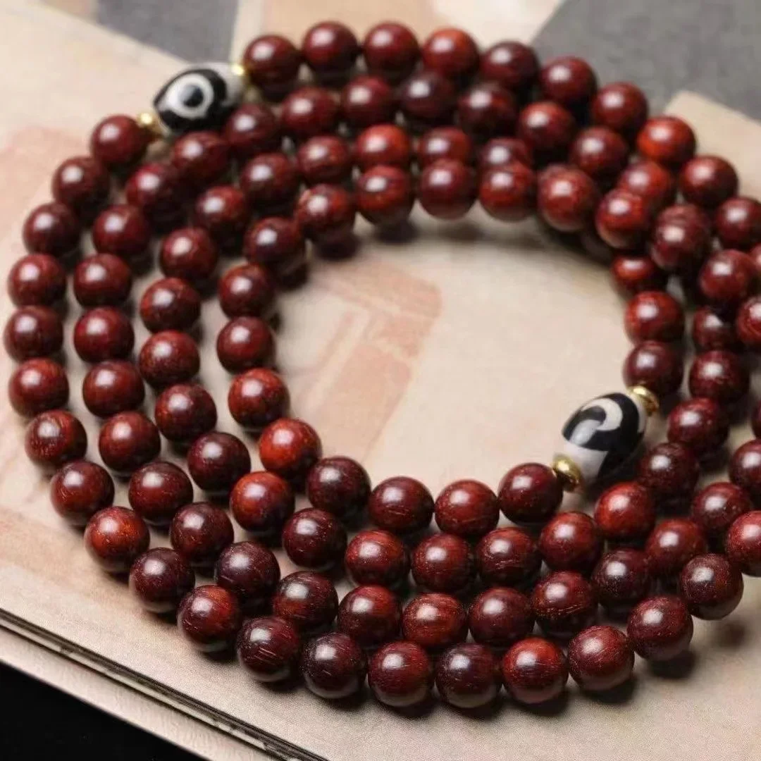 UMQ Natural Rosewood Bracelet Lobular Rosewood Full of Venus Beads with Snail Pendant Rosewood Pendant for Men and Women