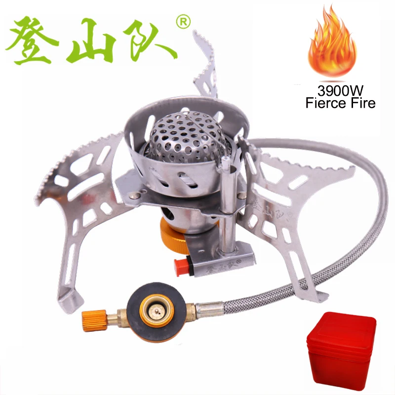 Folding Windproof Portable Tourist Gas Stove Camping Picnic BBQ Cookout Burner Hiking Survive Stove Outdoor gas Heaters 4600W