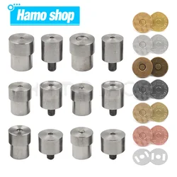 10sets/lot 10mm-18mm Magnetic Button Bags Wallet Buttons Snap Magnet Buckle Metal Snaps Magnetic Clasp Installation Moulds Dies