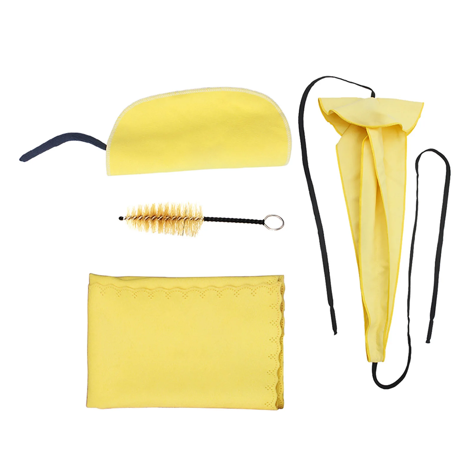 Saxophone Sax Cleaning Care Kit 3pcs Cleaning Cloth + Mouthpiece Brush Musical Instrument Maintenance Tool