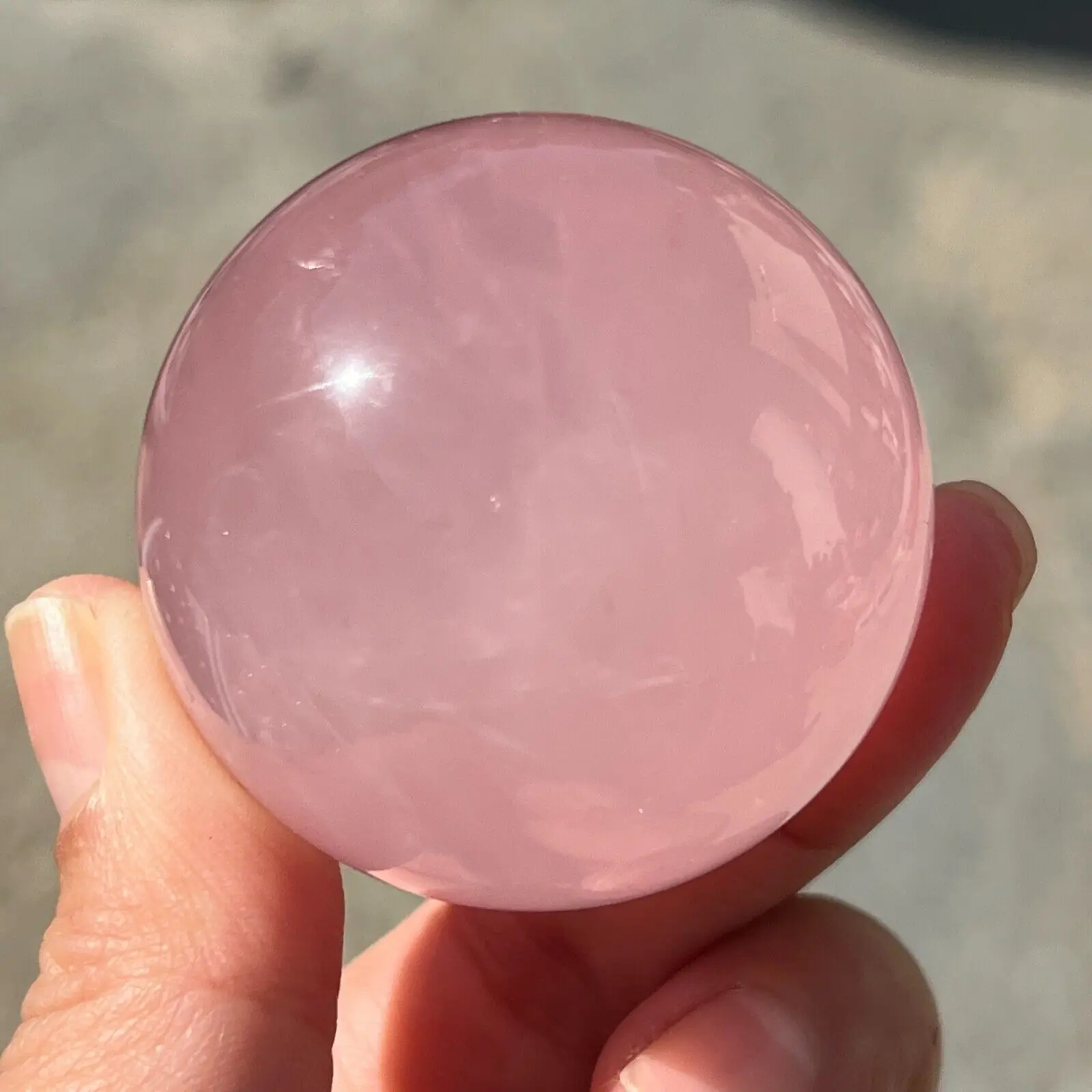 Natural Pink Rose ball Crystal Sphere reiki healing 1pcs