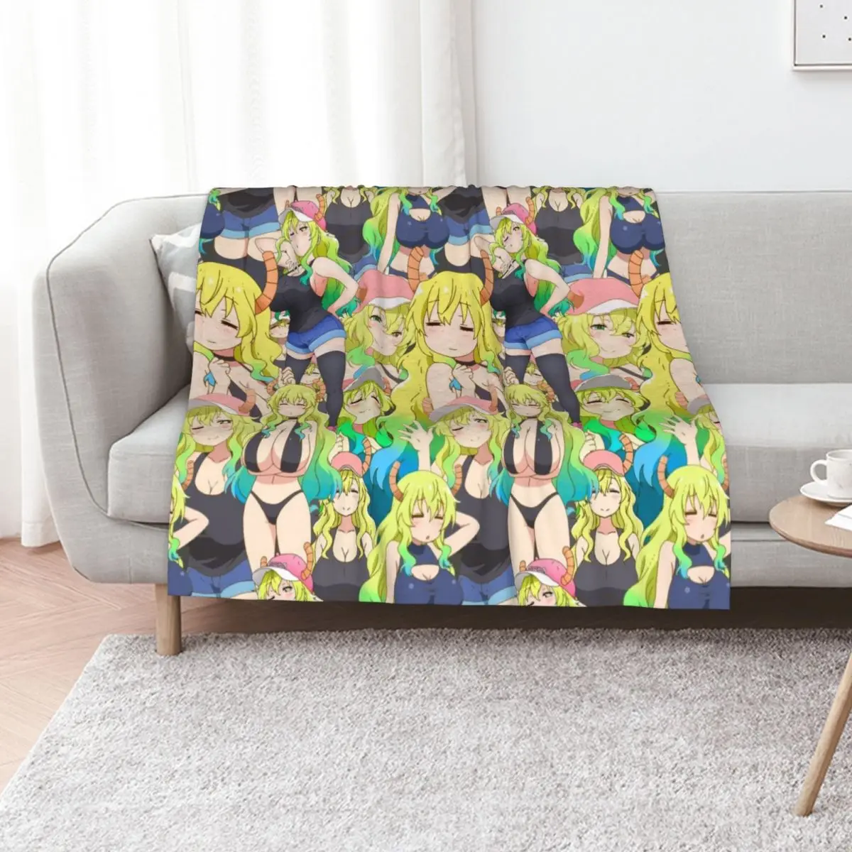 

Lucoa Tribute Pattern Throw Blanket Plush Furry Soft Camping Blankets