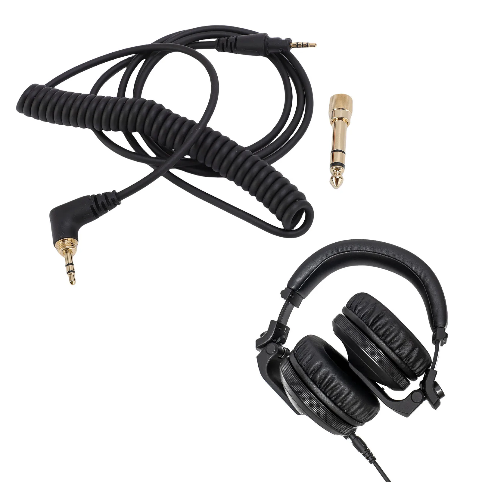 Earphone Cable Fit for DJ HDJ-CUE1BT HDJ-X5 HDJ-X7 HDJ-S7 6.35mm Adapter Headphone Cable Replacement Headphone Sound Cable