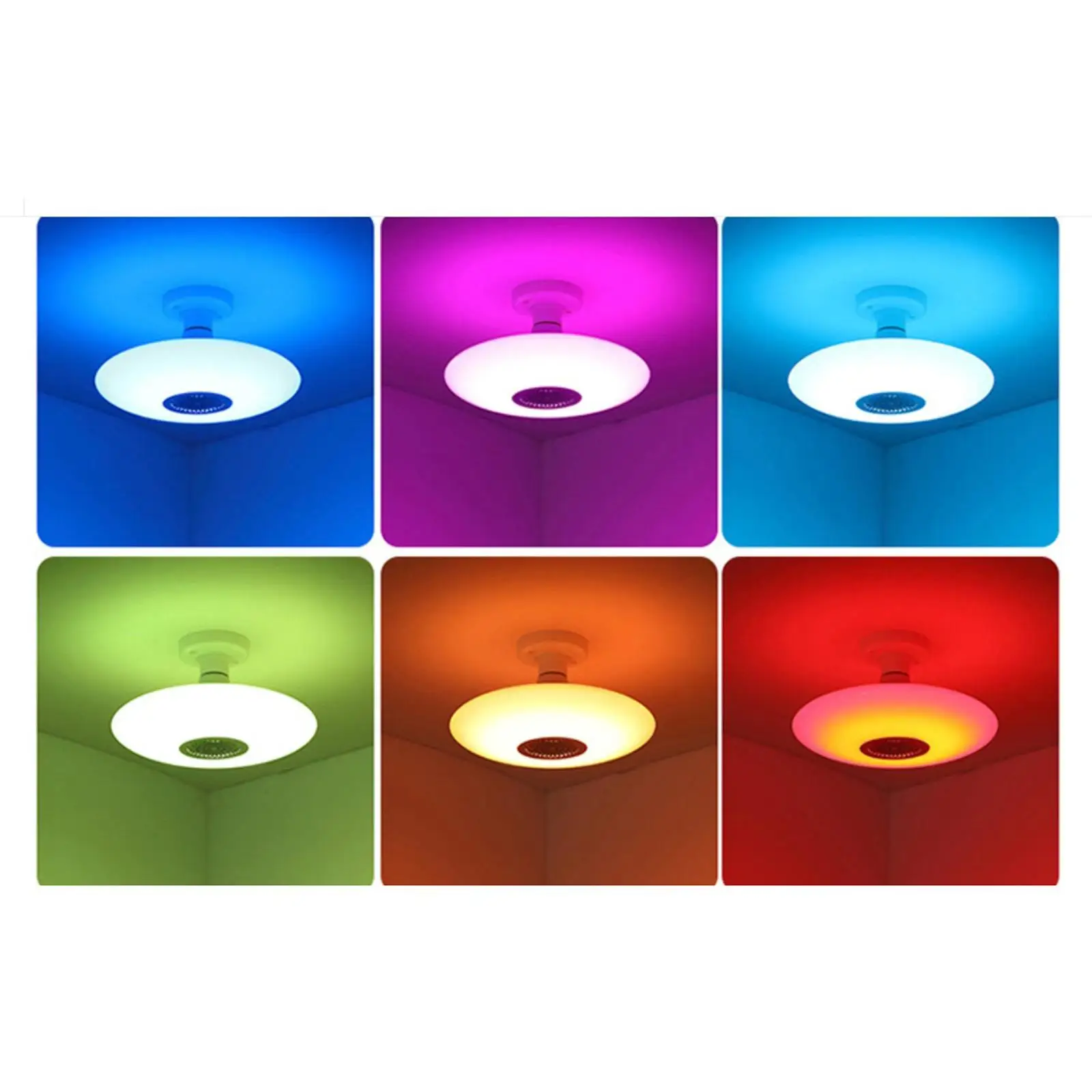 RGB LED Light W/Remote Changing W/Speaker Lamp Windows Wedding Decor