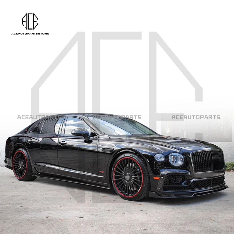 For Bentley Flying Spur M Style Carbon fiber Body Kit Front Bumper Rear Bumpers Spoiler Side Skirts Mirror Housing 2019+