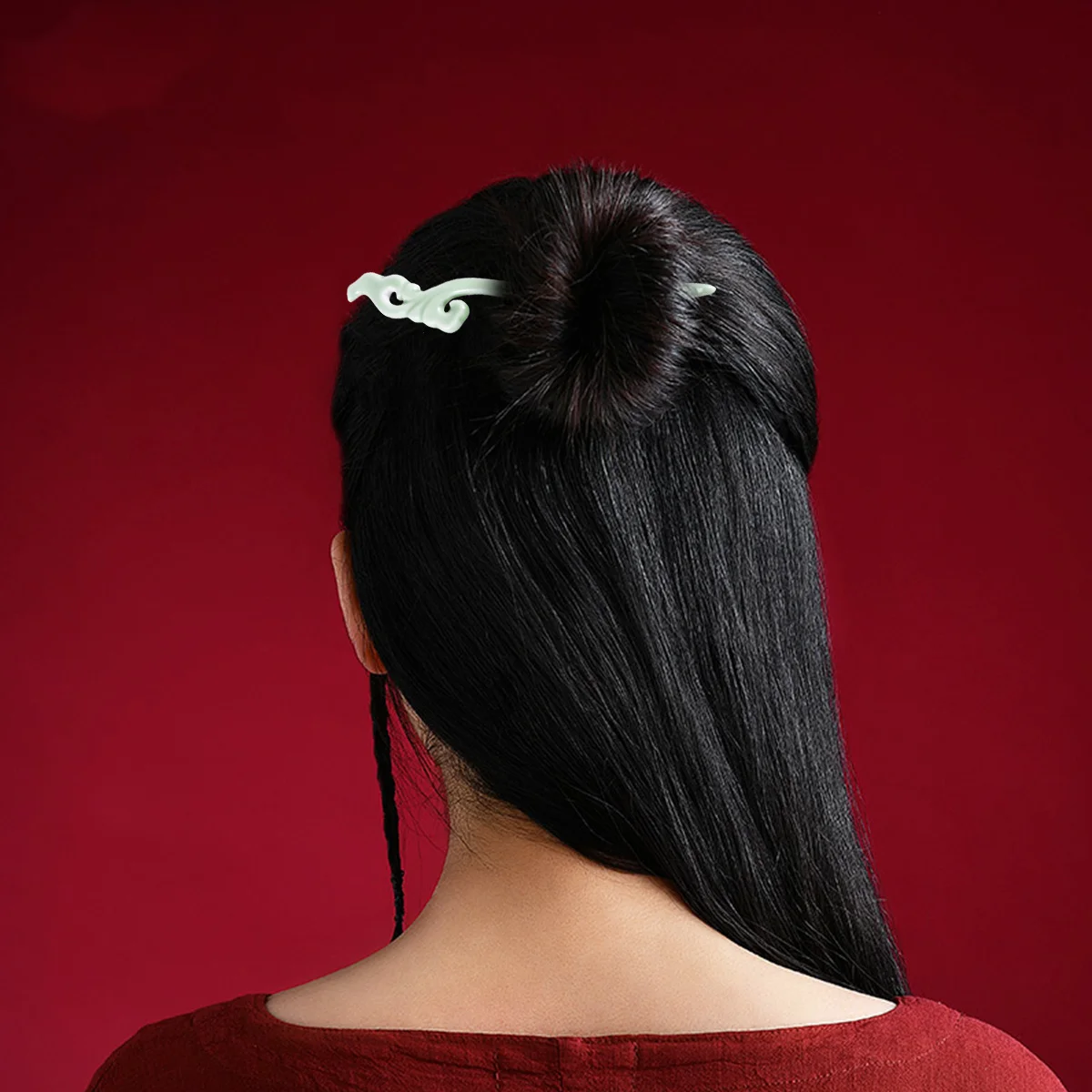 

Vintage Porcelain Ceramic Hairpin Smooth Hair Stick Elegant Updo Hair Accessories Party Girls Ceramic Hairpin