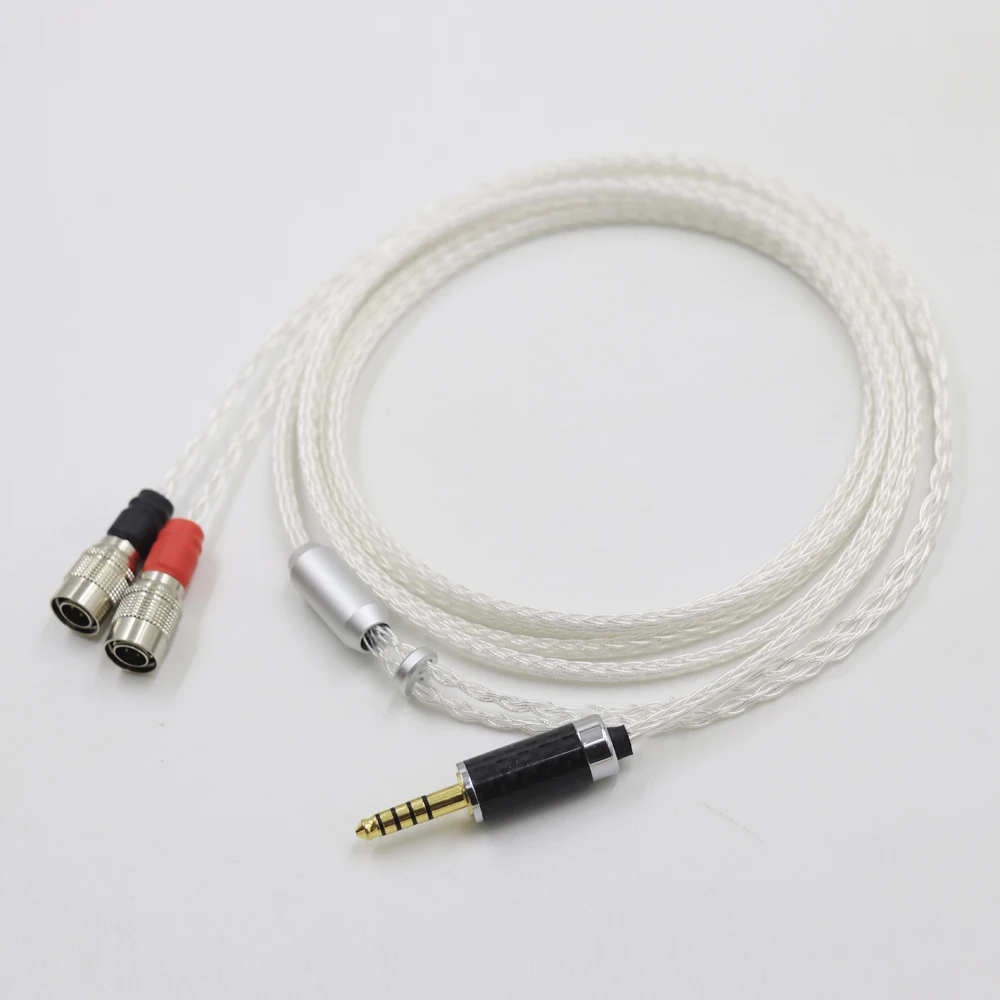 Audio Cable 16 Core 4.4 2.5mm Silver Plated Headphone Upgrade Cable for Dan Clark Audio Mr Speakers Ether Alpha Dog Prime