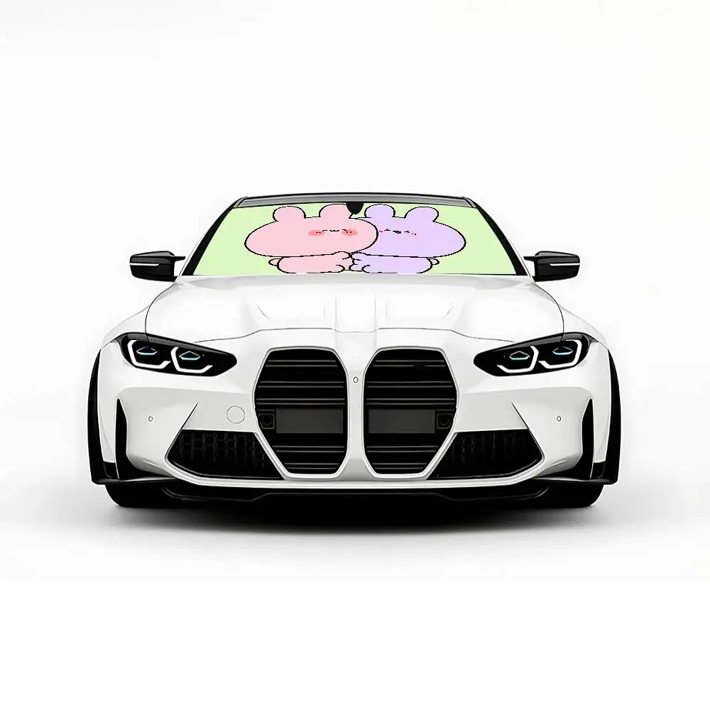 Parasol bonito de dibujos animados A-Asamimichan para coche, cubierta para parabrisas, protección UV, accesorios para visera de coche