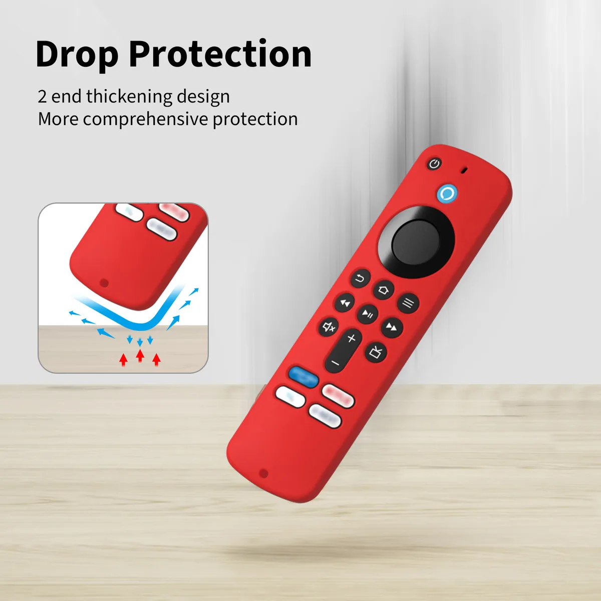 For PA38CA Fire TV Alexa Voice Remote (released in 2024), Dotted Texture Remote Silicone Protective Case