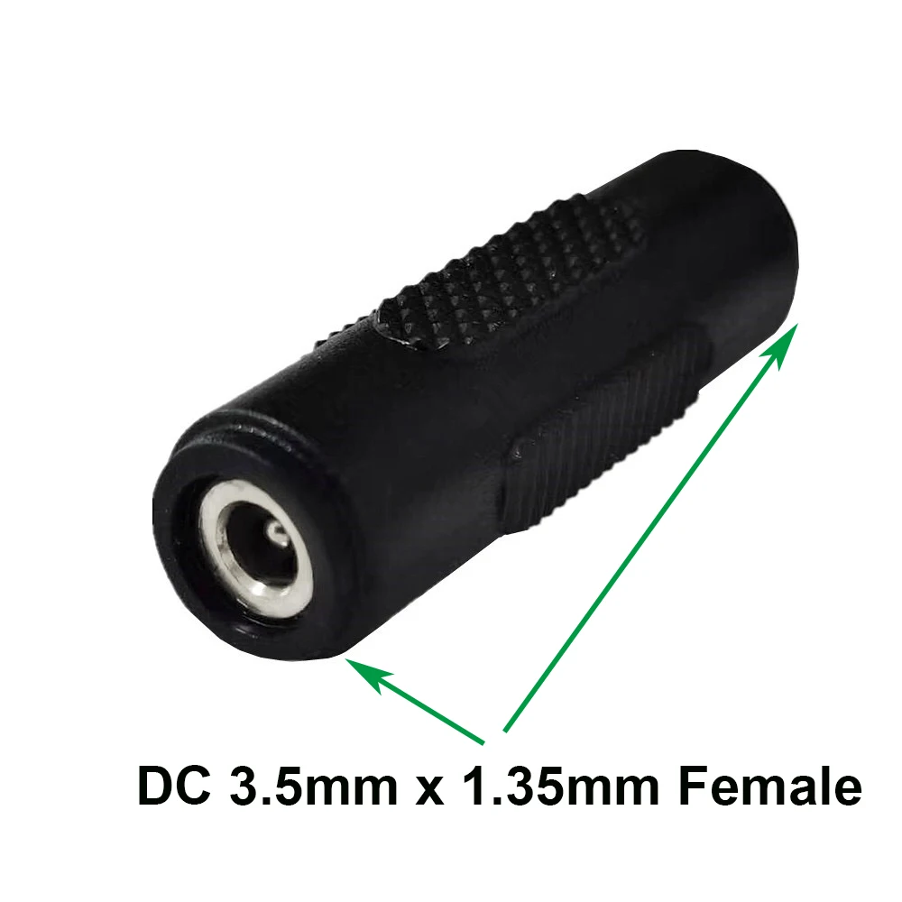 12V 3.5mm X 1.35mm DC Power Connector Adapter Female to Female Power Jack Socket for Led Strip CCTV Security Camera Cable Wire