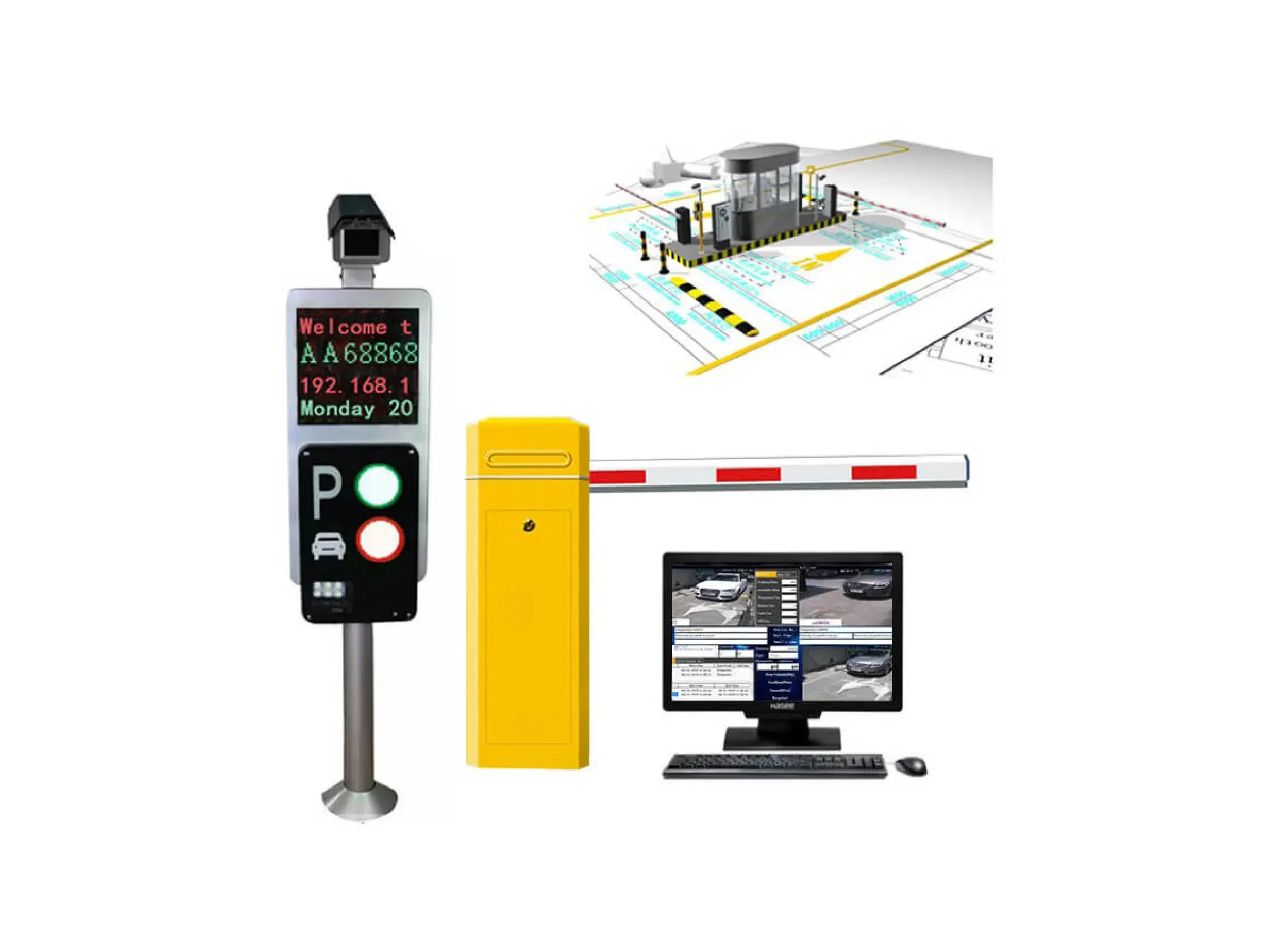 كاميرا أمان LPR Cctv Sim Card 4G كاميرا بطارية ذكية لاسلكية صغيرة لإدارة نظام وقوف السيارات بالطاقة الشمسية