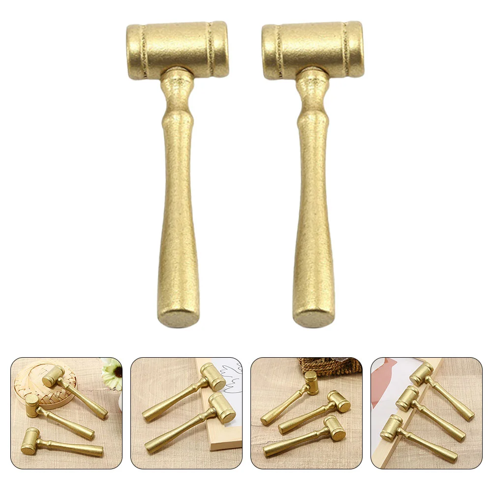 4pcs Wooden Small Gavel Party Costume Hammer Judge Wooden Gavel Plaything for Kid Cosplay Judge Gavel