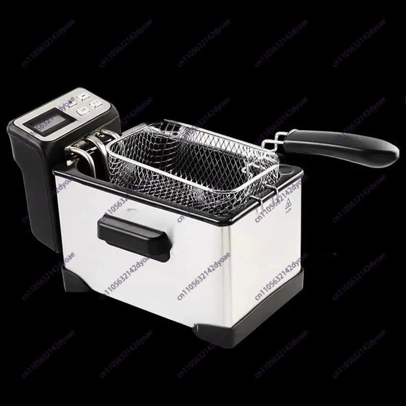 Electric fryer Household small  Mini fryer Multifunctional frying Commercial small capacity  Temperature control
