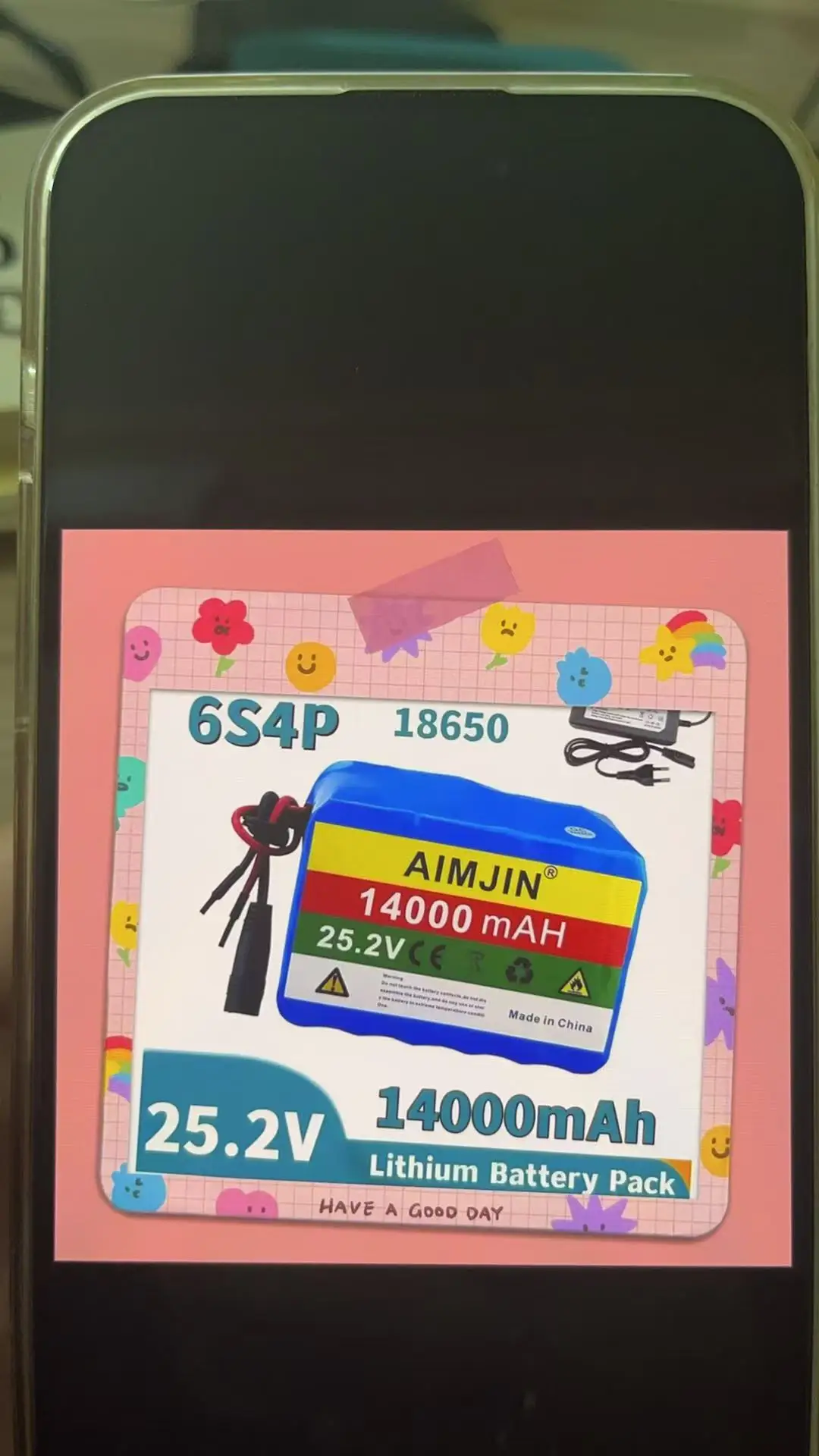 6s4p Original 25.2V 14000mAh 14ah, high power battery 500W, BMS power battery for Bicycle Outdoor Power Supplies, etc