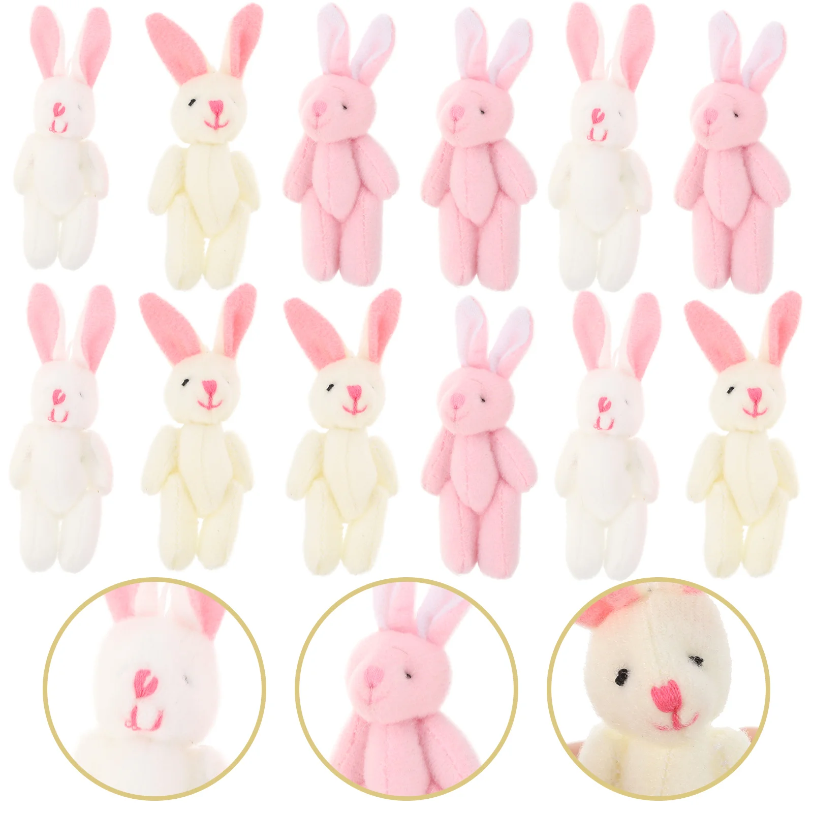 15 Pcs Knuckle Rabbit Pendant Bunny Toy Ornament Tiny Stuffed Bunnies Decor Ornaments Decorations