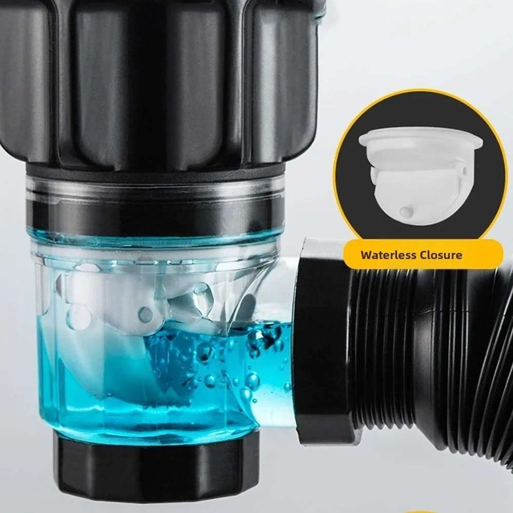 

Слив для раковины с защитой от запаха Аксессуары для ванной комнаты двойного назначения Слив для раковины для рук Горизонтальный и вертикальный дренаж