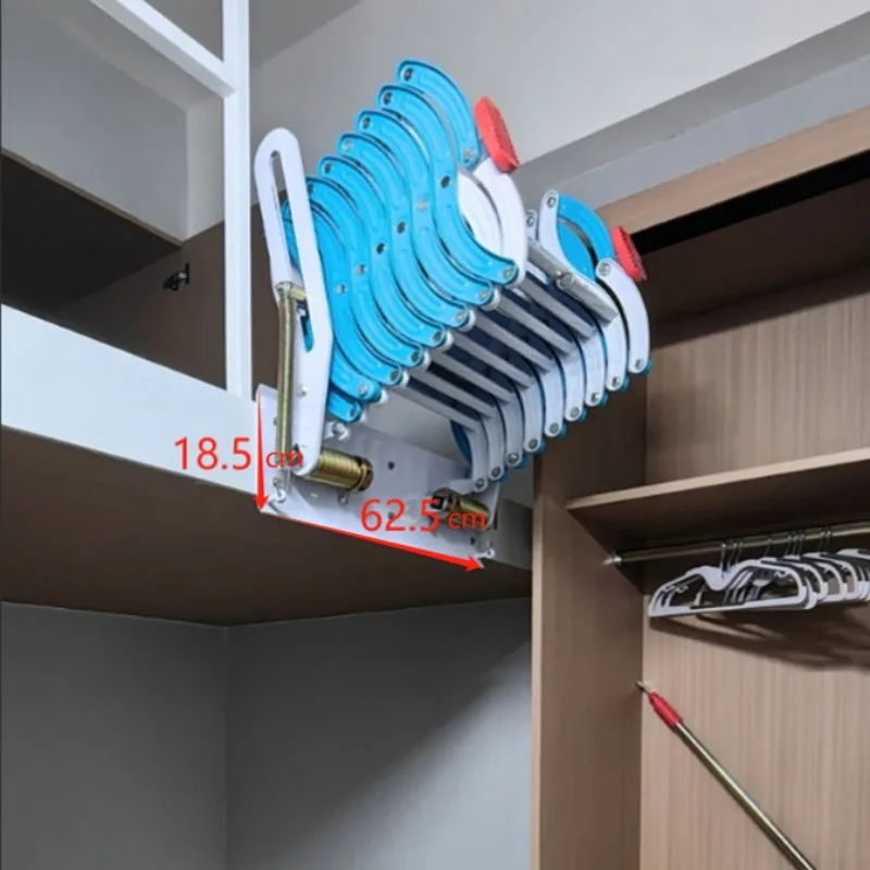 Retractable Wall-Mounted Indoor and Outdoor Multi-Functional Folding Household Lift Invisible Ladder Direct from Manufacturer