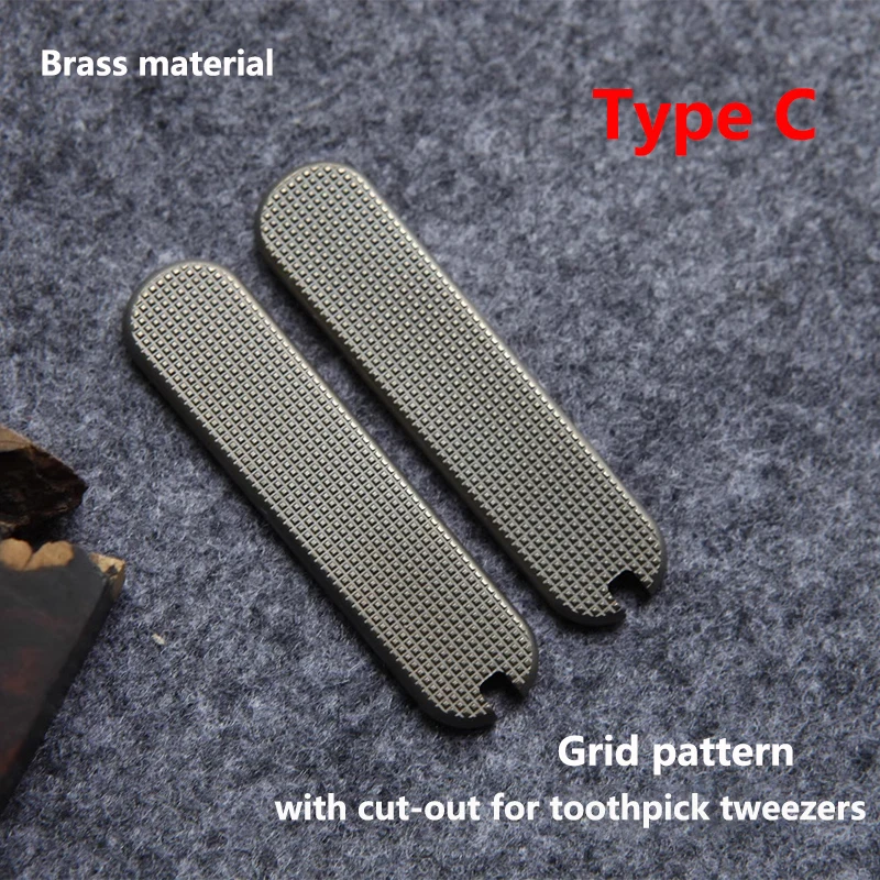 Imagem -03 - Padrões Latão Material Faca Handle Escalas Patches para 58 mm Facas Victorinox Swiss Army Classic Rambler Minichamp Faça Você Mesmo Peças 6
