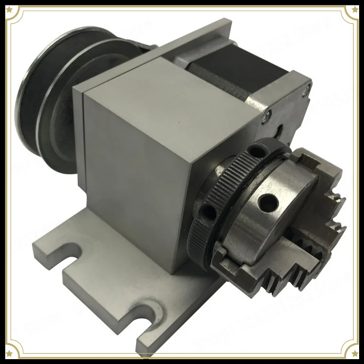 Stock Rotary Axis 4th Axis and Activity Tailstock 65MM 3/4 Jaw Chuck