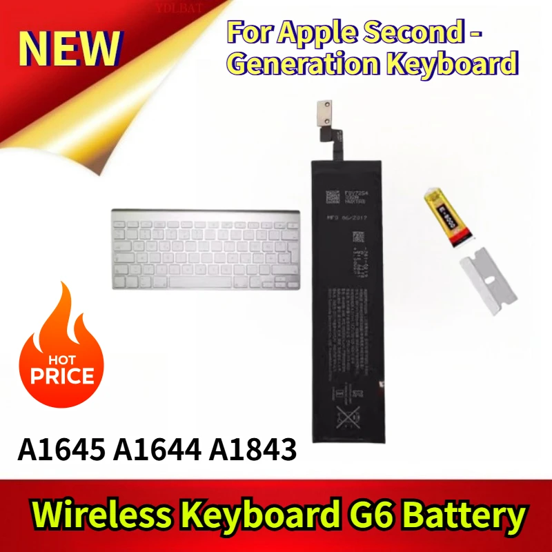 

A1645 A1644 A1843 Wireless Keyboard G6 Battery for Apple Second - Generation Keyboard