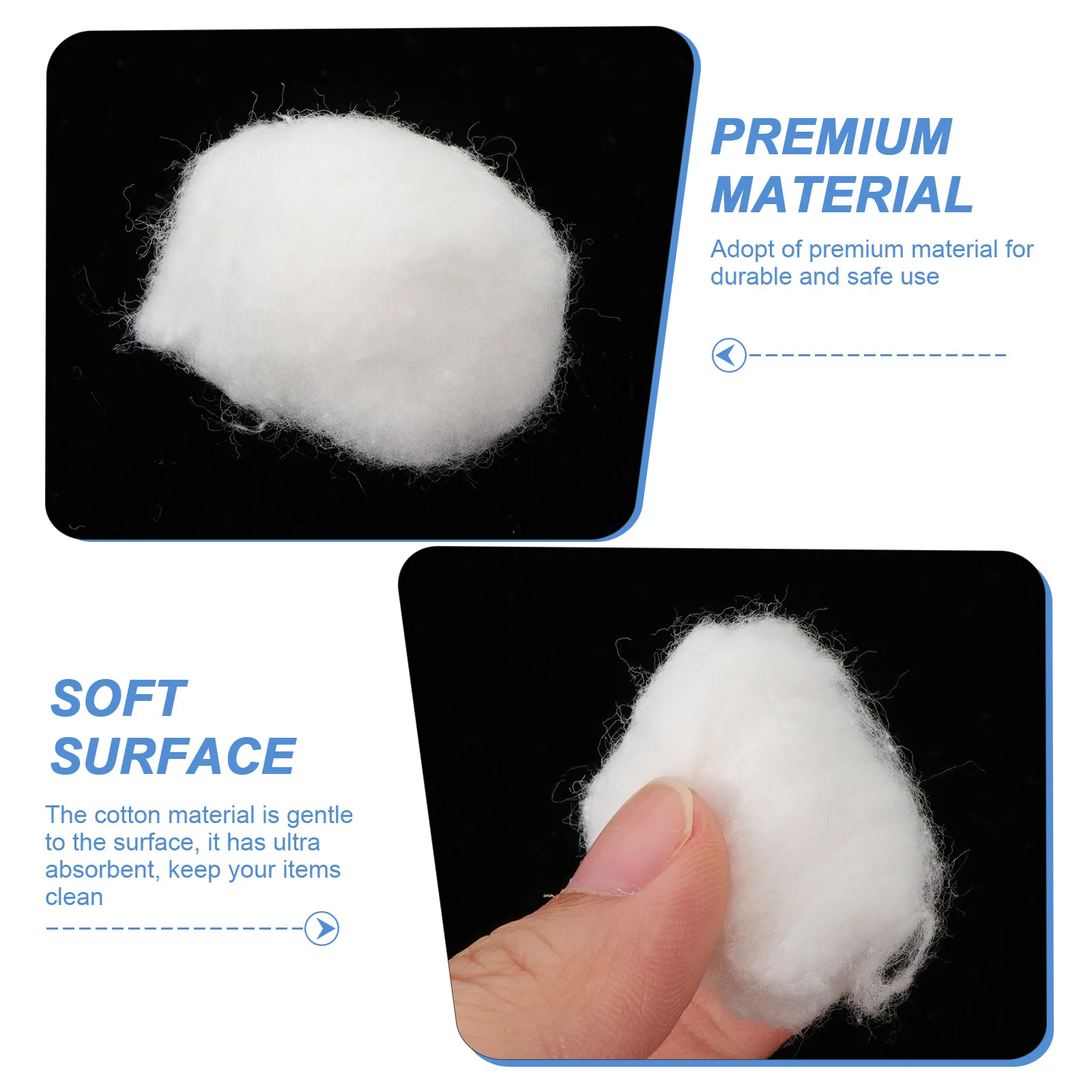 12 كيسًا من كرات القطن الخالص غير الطبية لإزالة الشحوم في الصالونات تستخدم ملحقات الوشم المعقمة للاستعمال مرة واحدة كرات قطنية #5