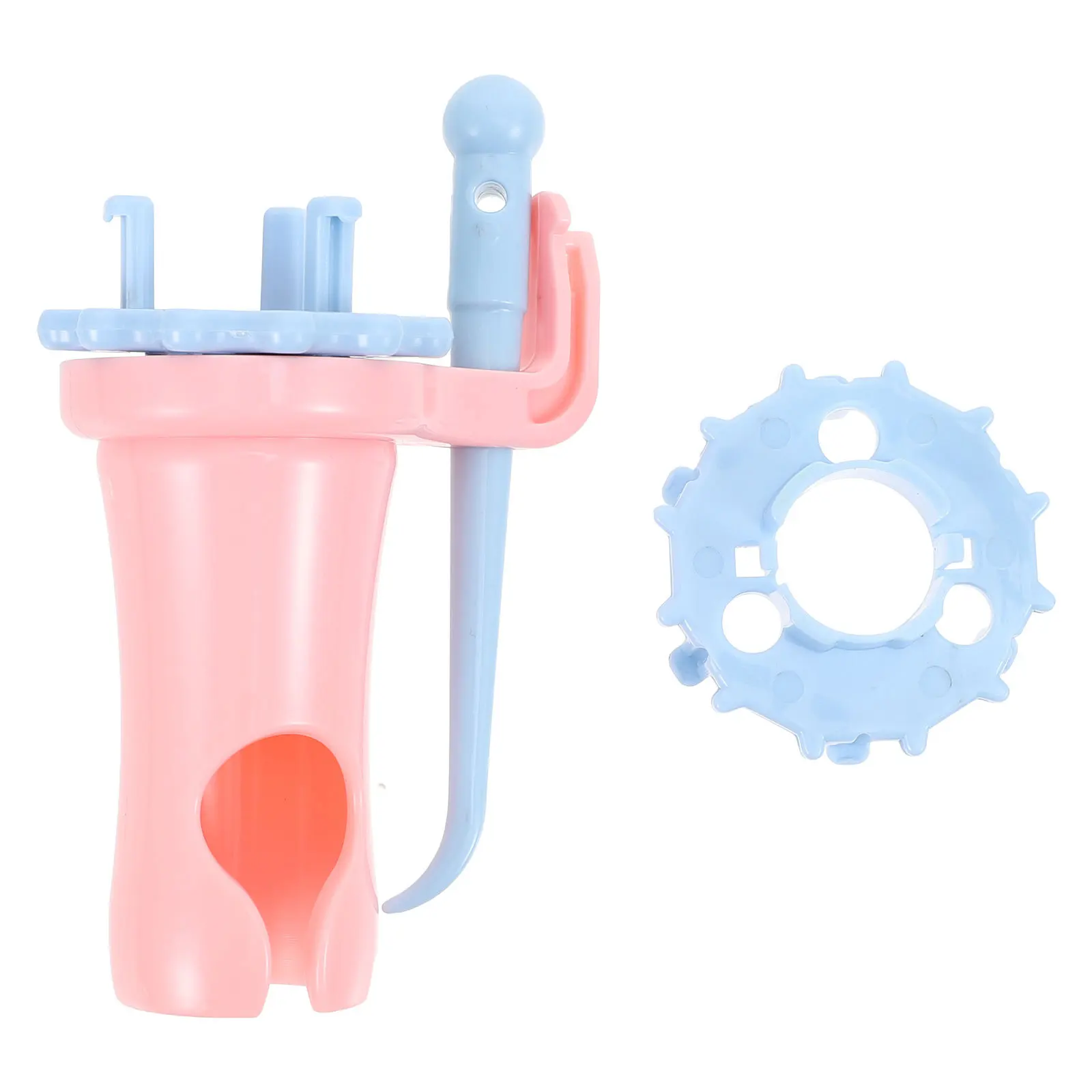 مجموعة واحدة من أدوات الحياكة الإبداعية مع رؤوس نسيج مزدوجة DIY بها بنفسك موضوع حبل صياغة اليدوية مشروع فني للأطفال والكبار متعة من البلاستيك #3