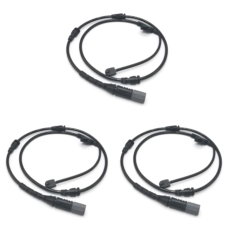 3X Front Brake Pad Electronic Wear Sensor 34356792567 Replacement For BMW E70 E71 F15 X5 X6 3.0L