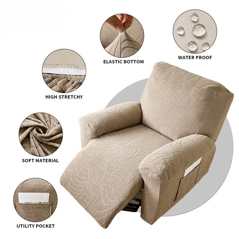 1seater Recliner Sofa Cover Couch Covers Elastic Armchair Chair Cover Non Slip Slipcovers Furniture Protector for Living Room