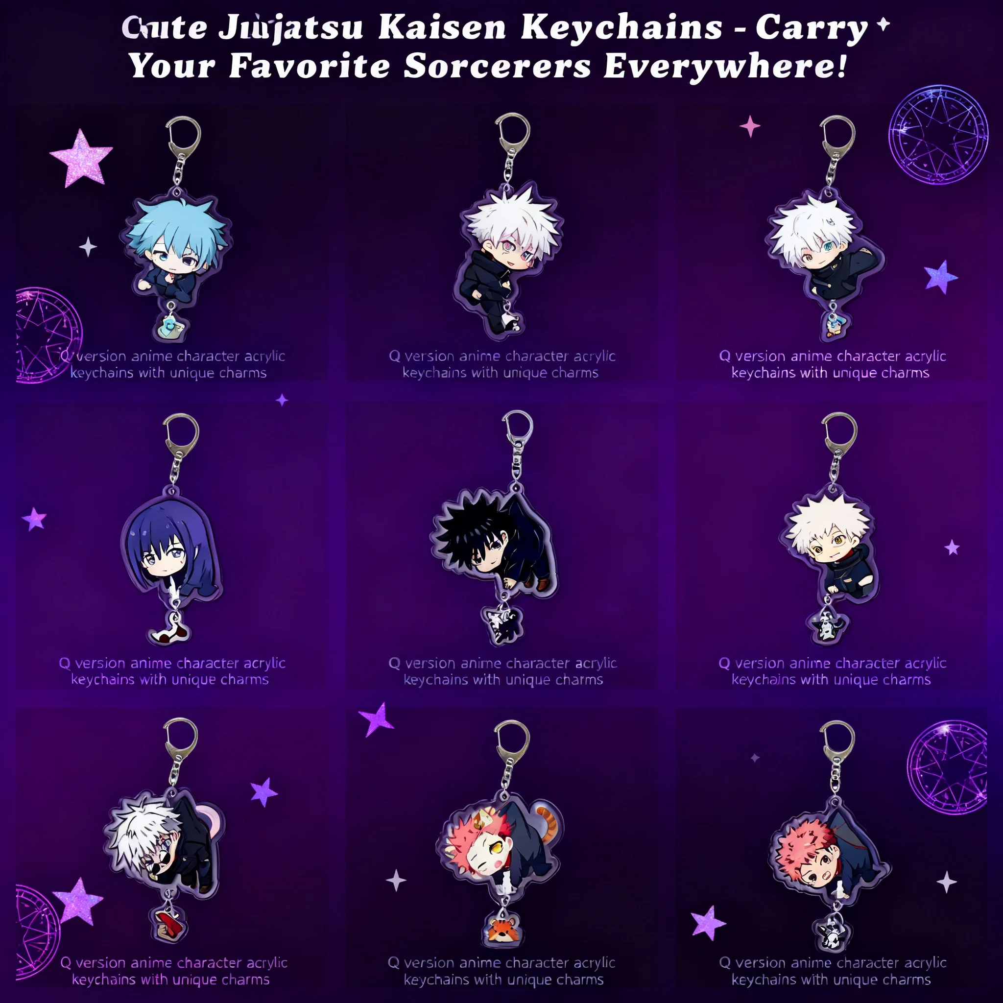 

Anime Jujutsu Kaisen Keychain Backpack Gift Pendant Satoru Gojo Yuji Itadori Megumi Fushiguro Nobara Kugisaki Merchandise