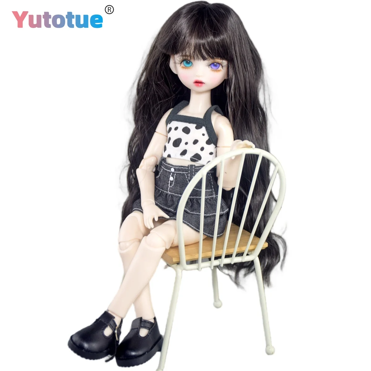 

YUTOTUE 30 см, кукла для девочек, игрушка, синие, фиолетовые глаза, макияж, комплект для лица и съемной одежды, подарок для детей