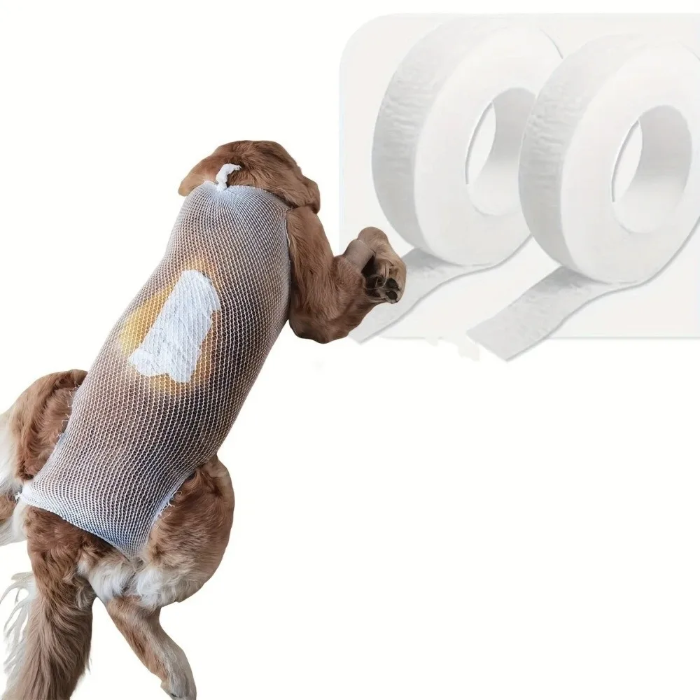 Elastic Pet Mesh Bandage Breathable Prevent Licking Pet Protection Cover Prevent Scratch Sterilization Mesh Cover Animal Rescue