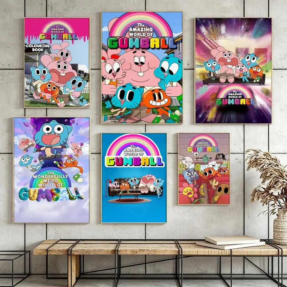 The Amazing World of Gumball Poster Poster HD Printing  Minimal Industrial Style Wall Art Home Decor For Bedroom Living Room