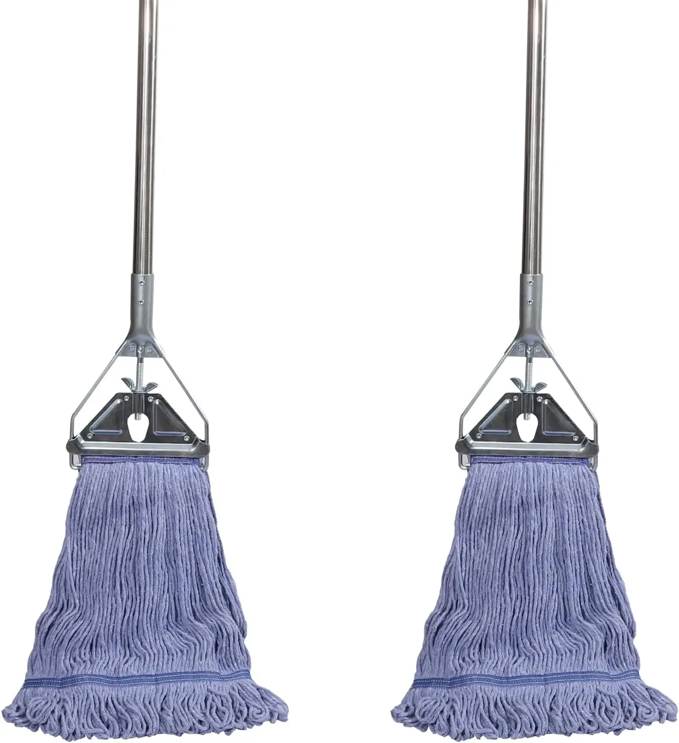 

Commercial Loop-End String Mop, 67-Inch Stainless Steel Handle, Heavy Duty Floor Cleaner, 2-Pack