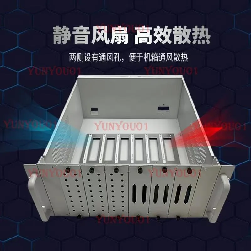 19-inch 4U rack-mounted case with 6 card slots and large spacing motherboard chassis