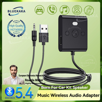 Bluetooth 5.4 Audio Receiver Stereo USB To 3.5mm  Car Audio Aux Wireless Adapter Handsfree Kit For Car BT Transmit USB U-Disk Pl