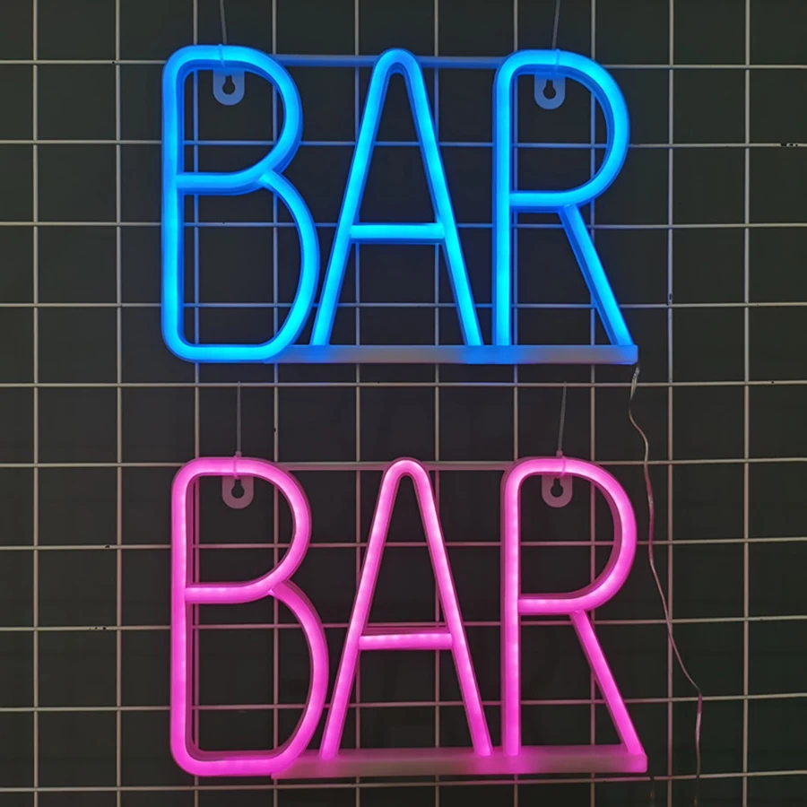 Wholesale Led Neon Light Sign Open Bar Game Letter Night Lamp Room Wall Art Decoration for Party Wedding Shop Birthday Gift