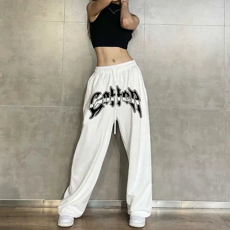 Original Street Dance American Pure Cotton Sweatpants Loose Straight Leg Wide Leg Cuffed Pants Hiphop Jazz Dance Sport Casual...