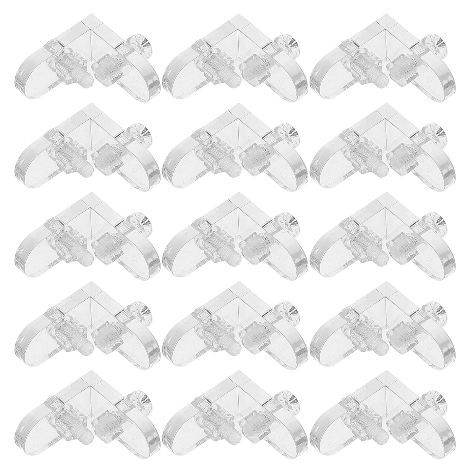 20 Pcs Acrylic Box Brackets Shelf Adjustable Corner Braces Clear for Case Small Shelves