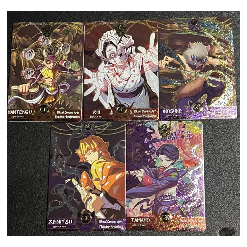 japanese-anime-demon-slayer-ds-04-cr-agatsuma-zenitsu-hashibira-inosuke-collectible-cards-christmas-birthday-gift-children's-toy